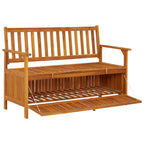 Banco de almacenaje de jardín madera de acacia maciza 120 cm
