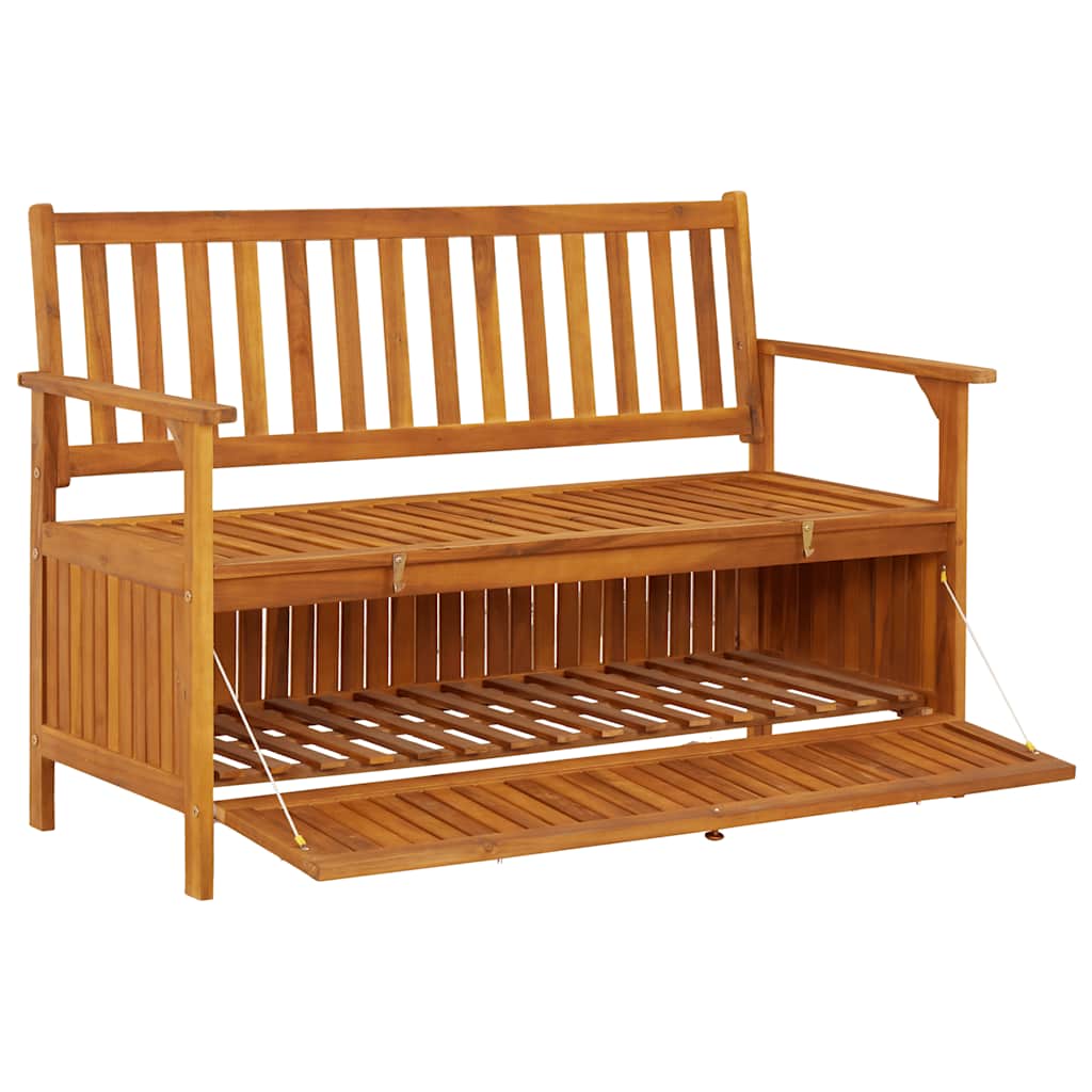 Banco de almacenaje de jardín madera de acacia maciza 120 cm