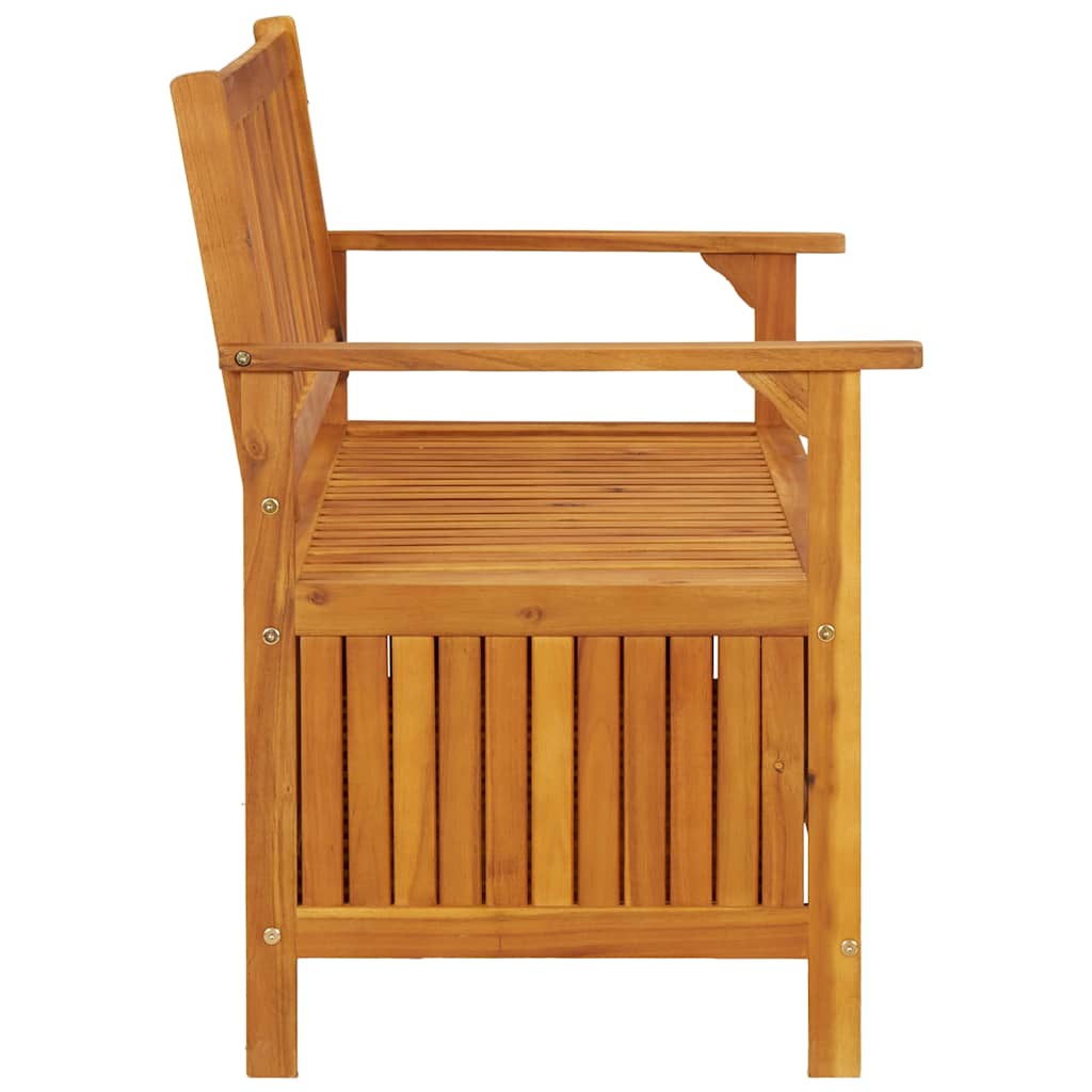 Banco de almacenaje de jardín madera de acacia maciza 120 cm