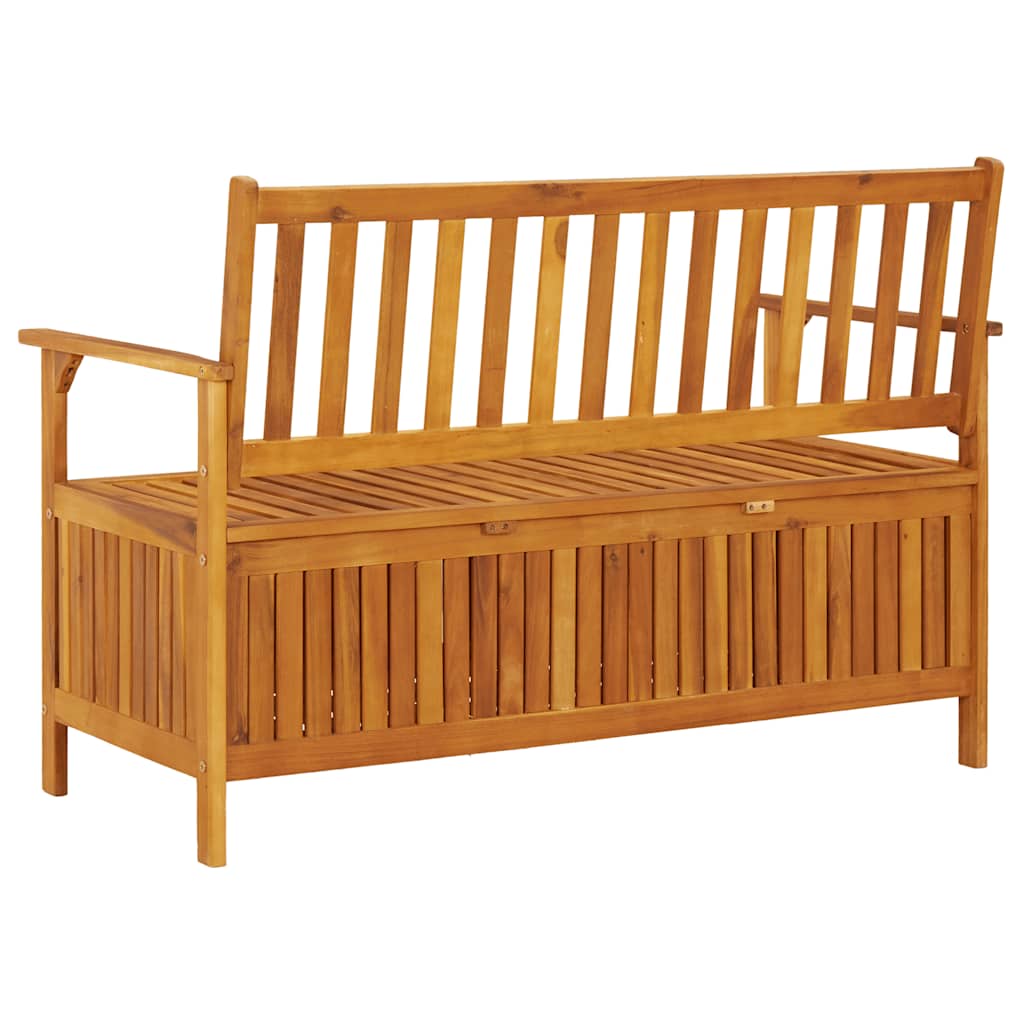 Banco de almacenaje de jardín madera de acacia maciza 120 cm