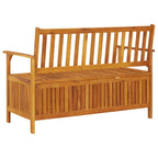 Banco de almacenaje de jardín madera de acacia maciza 120 cm