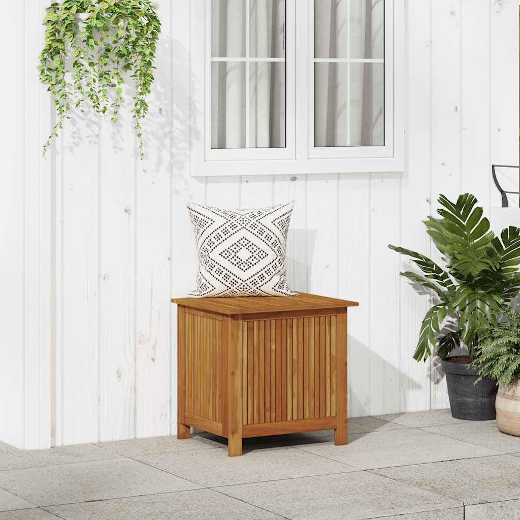 Baú de arrumação de jardim em madeira maciça de acácia 150x80x75 cm