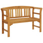 Banco de jardín de madera maciza de acacia 120 cm