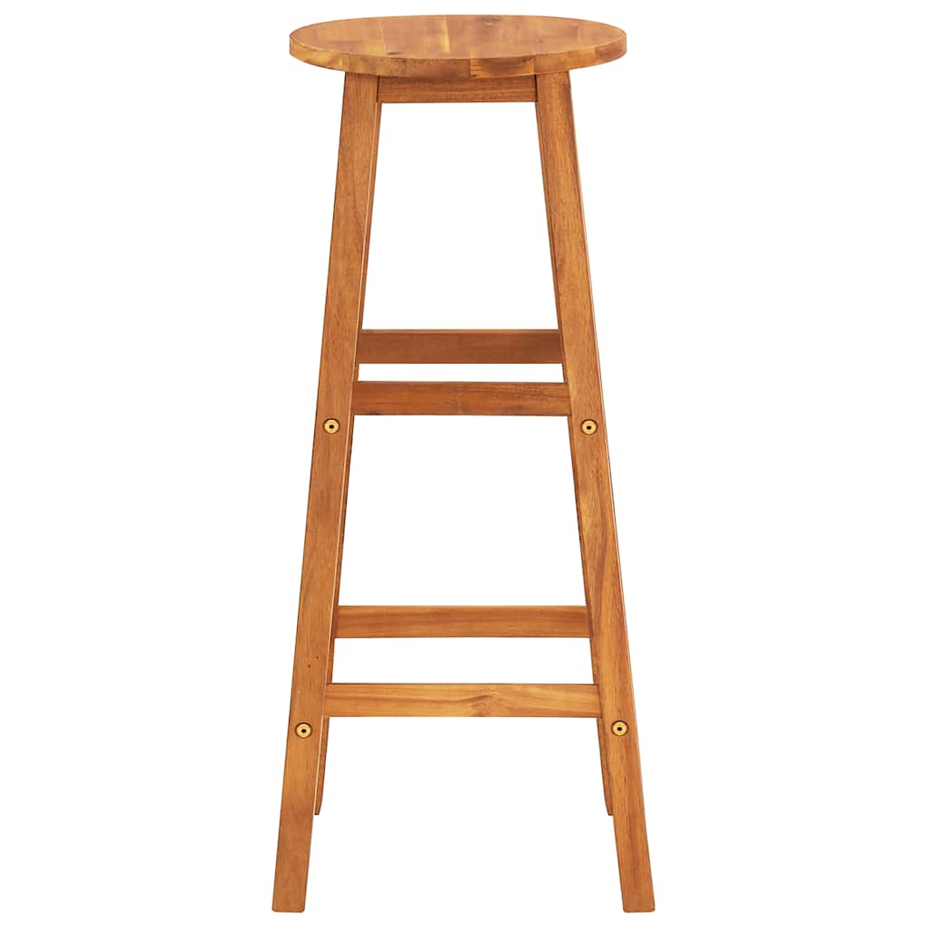 Taburetes de cocina 4 unidades madera maciza de acacia