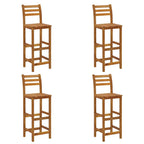 Taburetes de cocina 4 unidades madera maciza de acacia