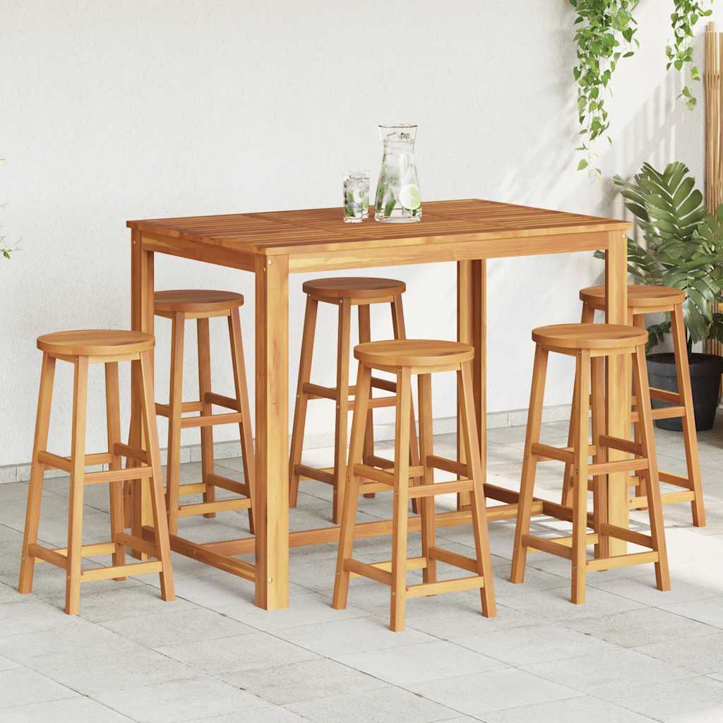 Taburetes de cocina 4 unidades madera maciza de acacia