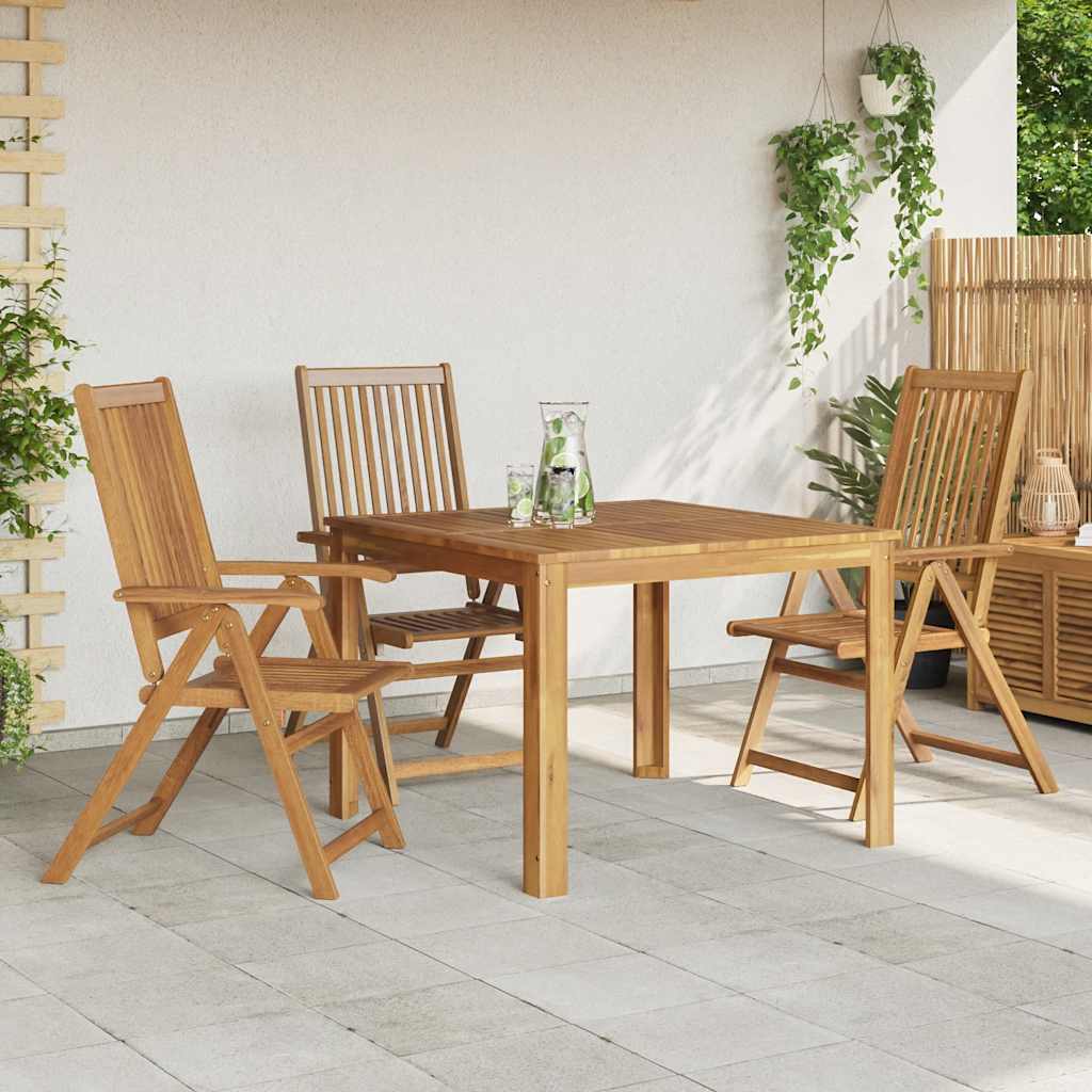 Sillas plegables de jardín 3 unidades madera de acacia maciza