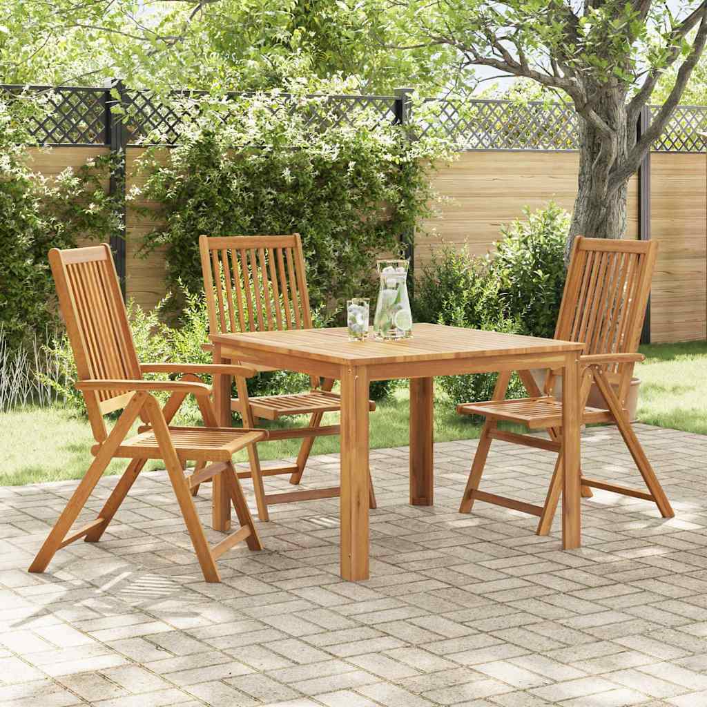 Sillas plegables de jardín 3 unidades madera de acacia maciza