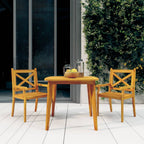 Mesa de jardín madera maciza de acacia 110x110x75 cm
