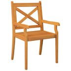 Sillas de comedor de jardín 2 uds madera maciza de acacia