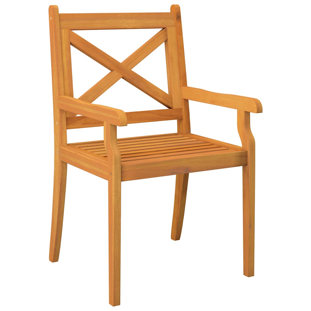Sillas de comedor de jardín 2 uds madera maciza de acacia