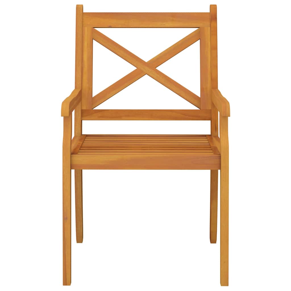Sillas de comedor de jardín 2 uds madera maciza de acacia