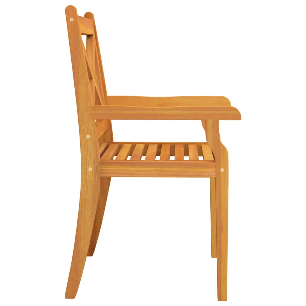 Sillas de comedor de jardín 2 uds madera maciza de acacia