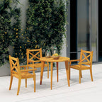 Sillas de comedor de jardín 2 uds madera maciza de acacia