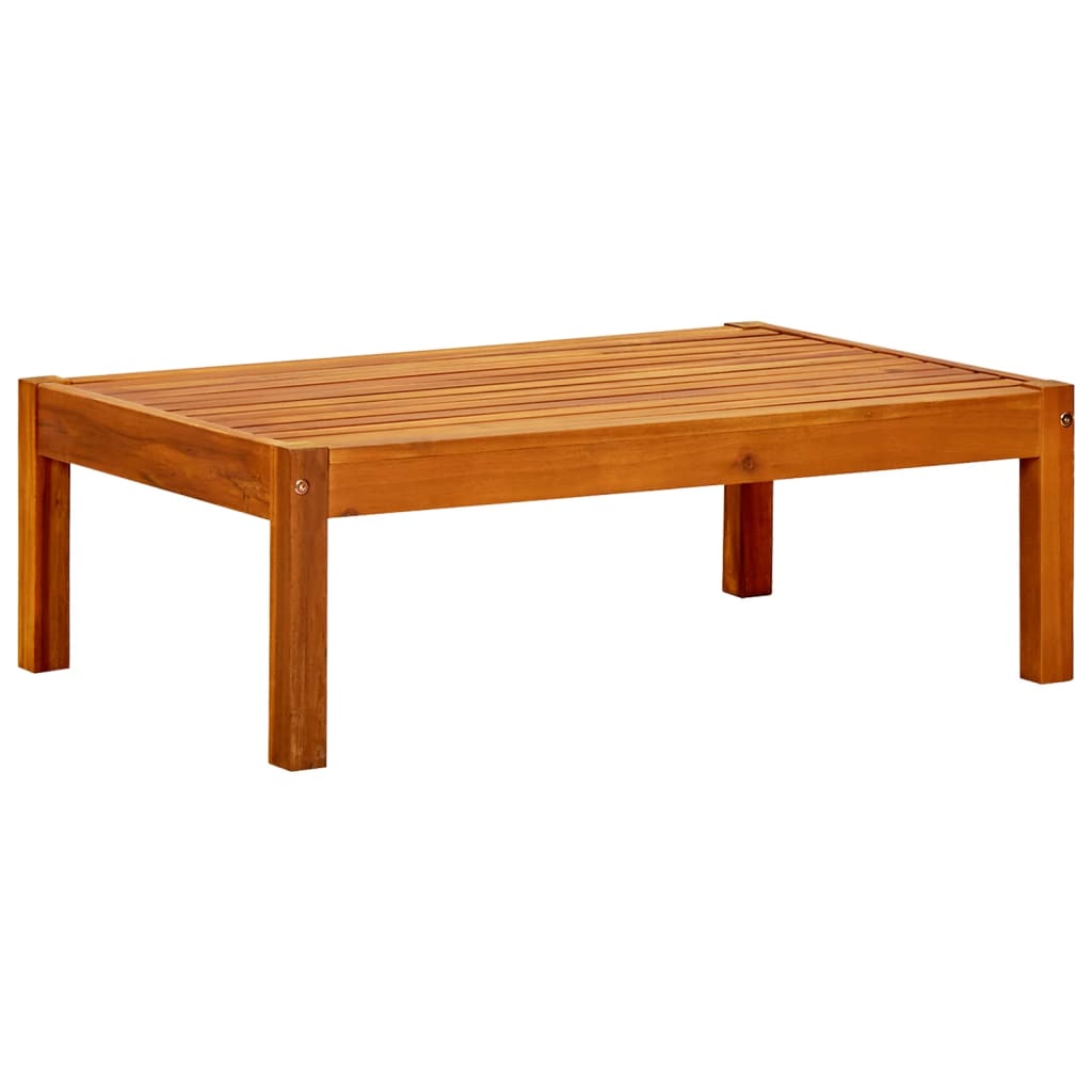 Solid acacia wood garden table 85x57x29 cm