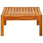 Solid acacia wood garden table 85x57x29 cm