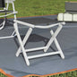 Foldable textilene and black and silver aluminum footrest