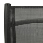 Silla de jardín reclinables 2 uds textileno aluminio negro