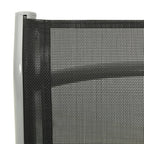 Silla de jardín reclinable textileno y aluminio plateado
