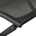 Set de muebles de jardín 3 piezas textilene aluminio negro