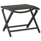 Set de muebles de jardín 3 piezas textilene aluminio negro