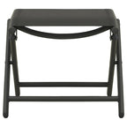 Set de muebles de jardín 3 piezas textilene aluminio negro