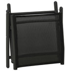 Set de muebles de jardín 3 piezas textilene aluminio negro