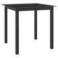 Mesa de jardim em alumínio e vidro cinza claro 150x90x74 cm