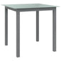 Mesa de jardim em alumínio e vidro cinza claro 150x90x74 cm