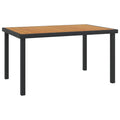 Mesa de jardín de aluminio y WPC marrón 140x90x74 cm