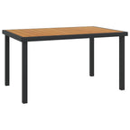 Mesa de jardín de aluminio y WPC marrón 140x90x74 cm