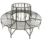 Banco para árbol de jardín acero 160 cm