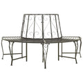 Banco para árbol de jardín semicircular acero 160 cm