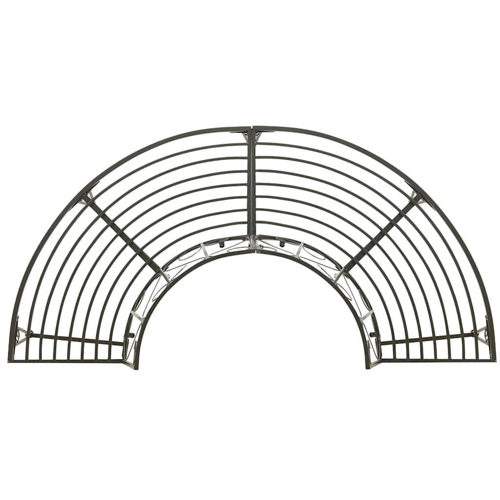 Banco para árbol de jardín semicircular acero 160 cm