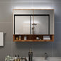 Black mirrored bathroom cabinet 80x15x60 cm