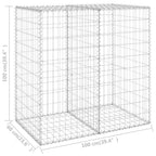 Muro de gaviones con cubiertas acero galvanizado 100x60x100 cm