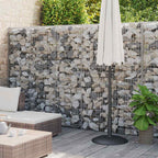 Muro de gaviones con cubiertas acero galvanizado 100x60x100 cm
