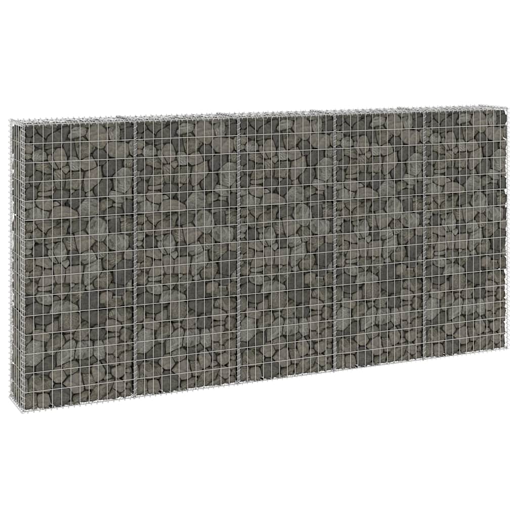 Muro de gaviones con cubiertas acero galvanizado 100x60x100 cm