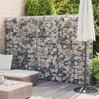 Muro de gaviones con cubiertas acero galvanizado 100x60x100 cm