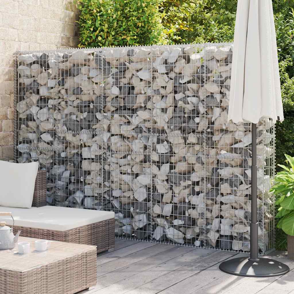 Muro de gaviones con cubiertas acero galvanizado 100x60x100 cm