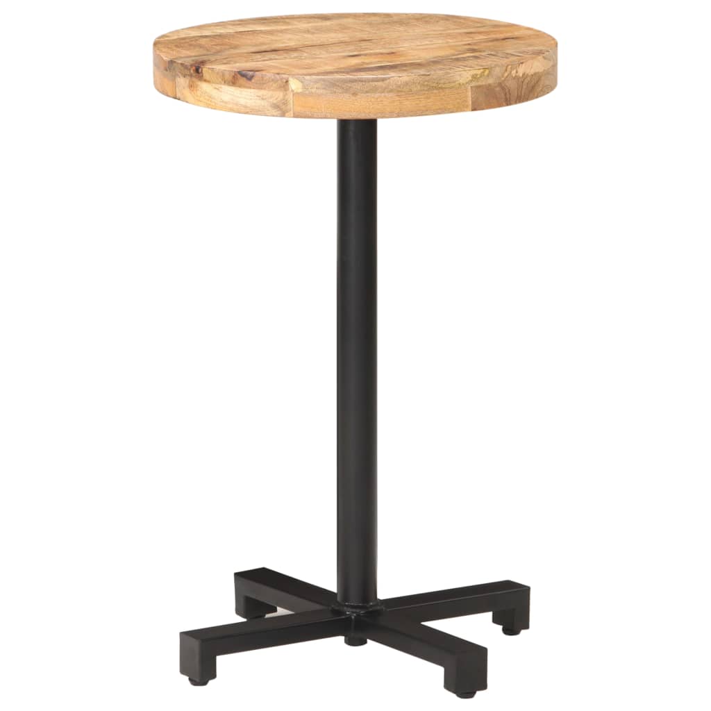 Mesa de bistró cuadrada madera de mango maciza 50x50x75 cm