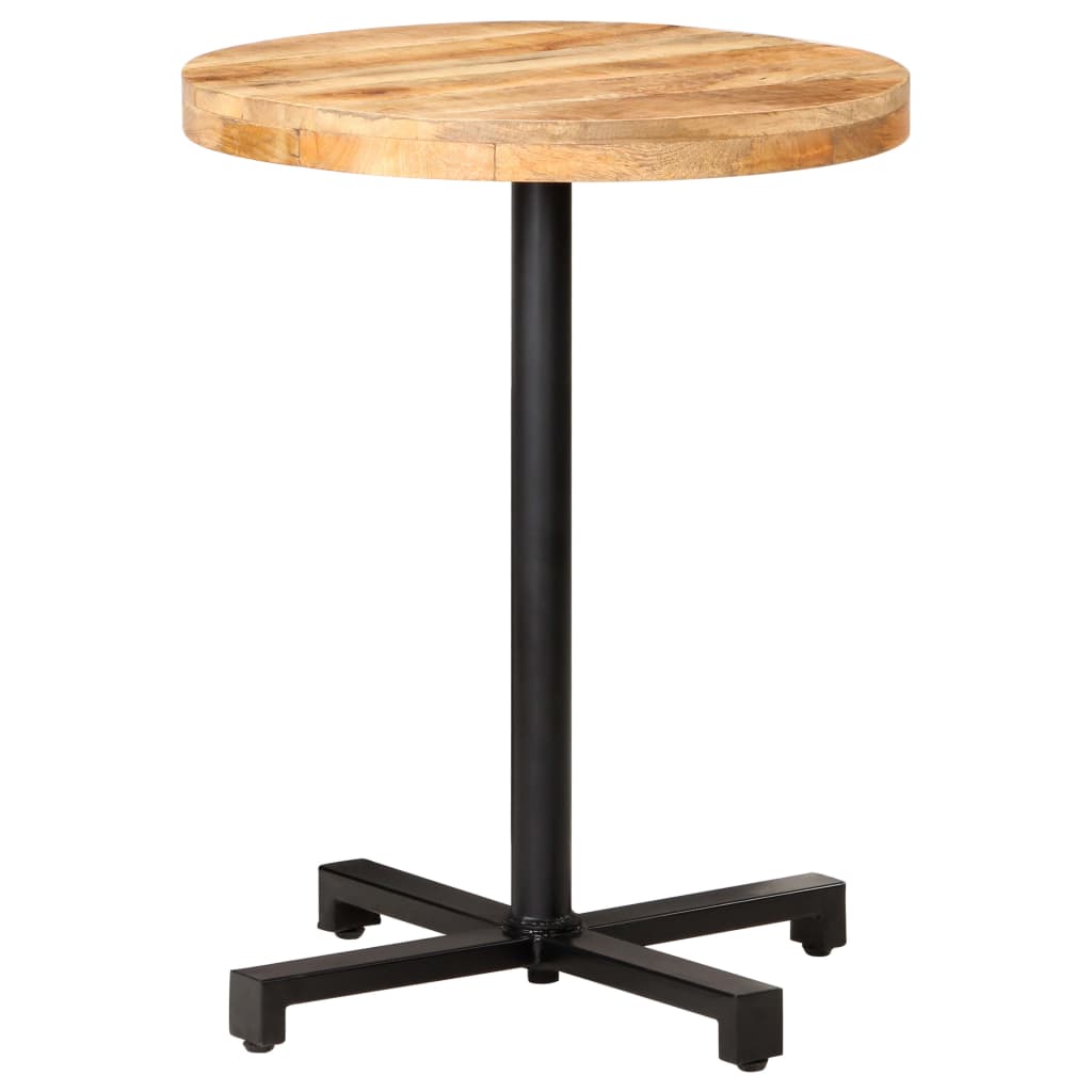 Mesa de bistró cuadrada madera de mango maciza 50x50x75 cm