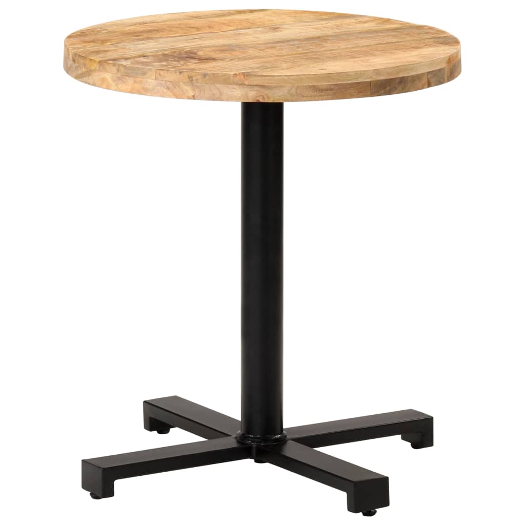 Mesa de bistró cuadrada madera de mango maciza 50x50x75 cm