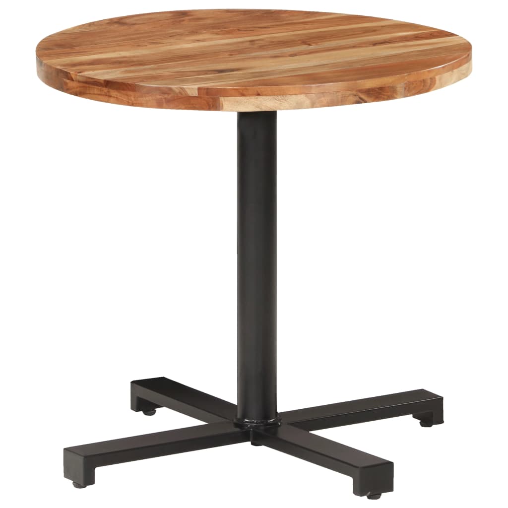 Mesa de bistró cuadrada madera de mango maciza 50x50x75 cm