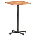 Mesa alta de bar borde natural madera maciza acacia 60x60x110cm