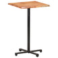 Mesa alta de bar borde natural madera maciza acacia 60x60x110cm