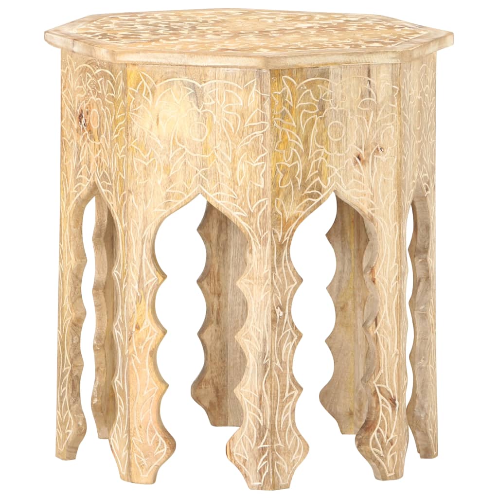 Mesa auxiliar de madera maciza de mango Ø48 cm