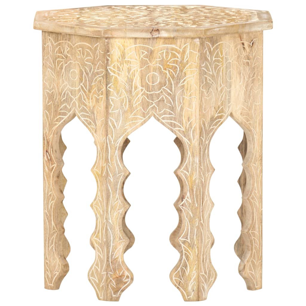 Mesa auxiliar de madera maciza de mango Ø48 cm