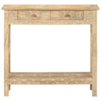 Mesa consola de madera maciza de mango 80x35x74 cm