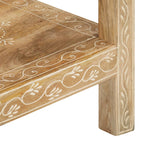 Mesa consola de madera maciza de mango 80x35x74 cm